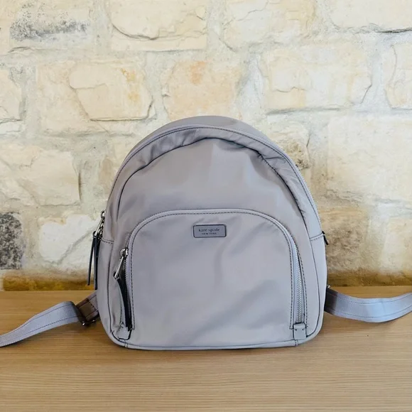Kate Spade Medium Nylon Backpack Gray s-l1200.jpg main image 4